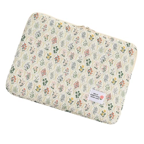 TQEBWUS Funda Para Portátil 14 Pulgadas, 35x26x3cm Bolsa De Transporte Para Ordenador, Funda Para Portátil Con Estampado De Flores, Organizador De Ajuste Preciso De 14 Pulgadas Bolsa Floral
