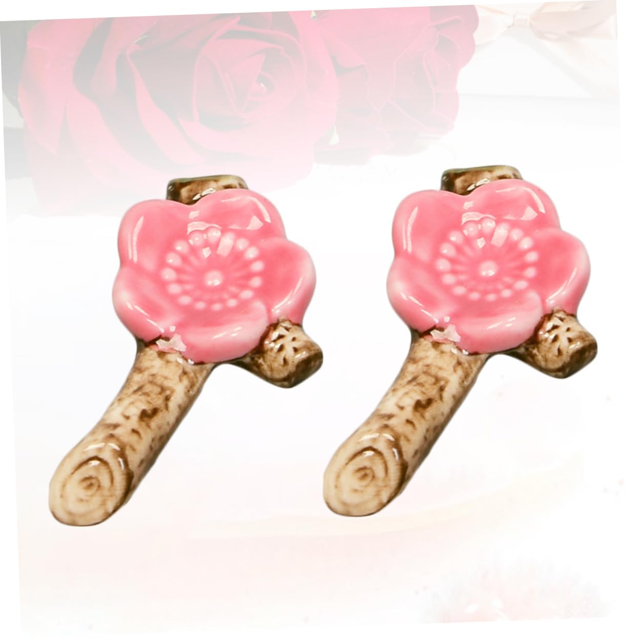 MAGICLULU 3 Ensembles Oreiller Baguettes Repose-Baguettes en Cerise Porte-ustensiles Repose-cuillère Cerise Vaisselle Supports À Ustensiles Porte-Baguettes Rouge 6 Pièces * 3