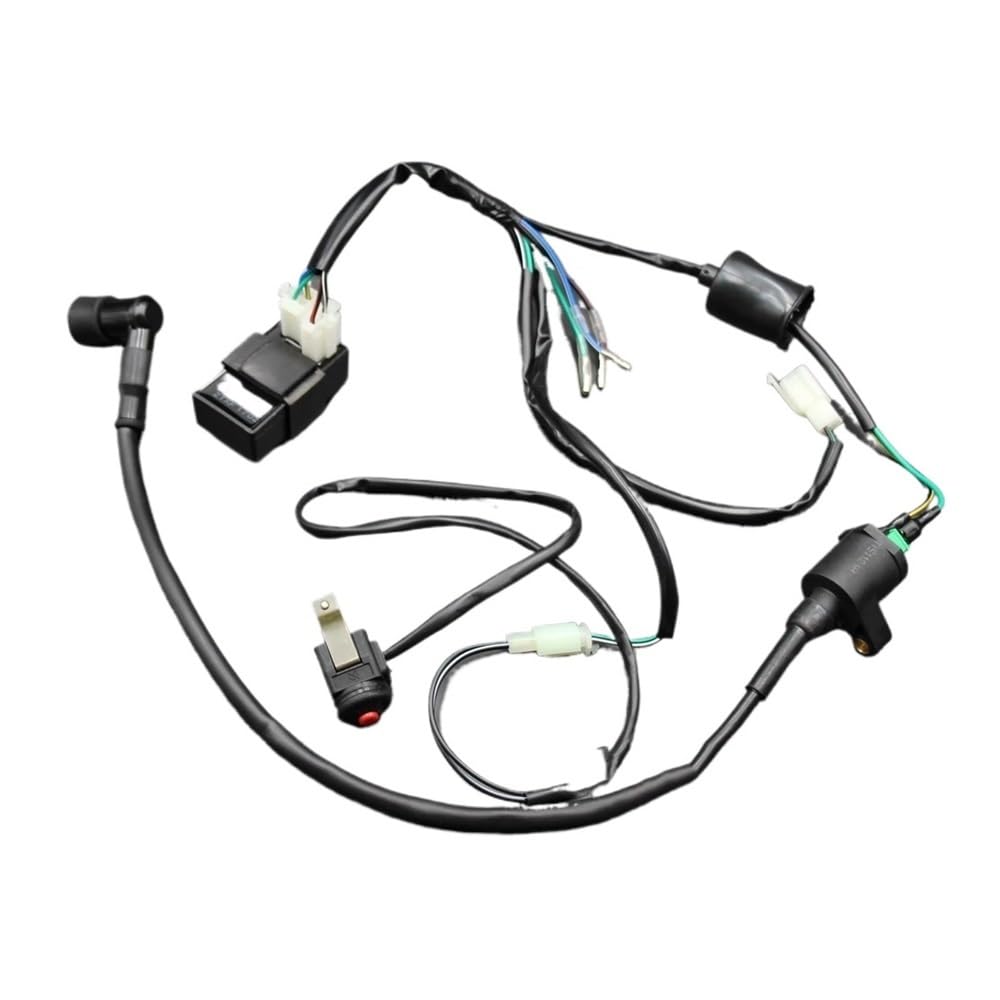 Motocicleta Encendido CDI Kits De Interruptor De Apagado del Arnés De Cableado CDI De La Bobina De Encendido para 50cc 70cc 90cc 110cc 125cc 150cc 160cc Dirt Pit Bike
