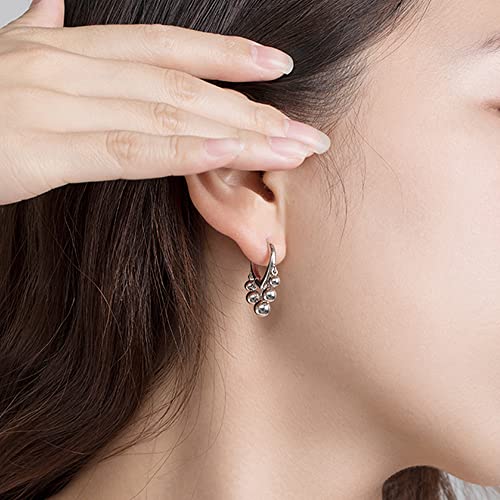 Kesaplan Sterling Silver Huggie Hoop Earrings For Women 14K Gold Plated Trendy Cubic Zirconia/Bead/Bar/Ball Dangle Earrings For Girls #TOP5