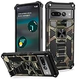 Yvpwt for Google Pixel 7 Pro Case Camo with Kickstand Military Grade Case Anti-Drop Protection Shock