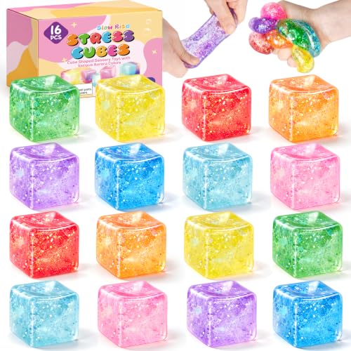 VESPRO 16 Pack Stress Cube, Stress Balls Fidget Squishy Toys