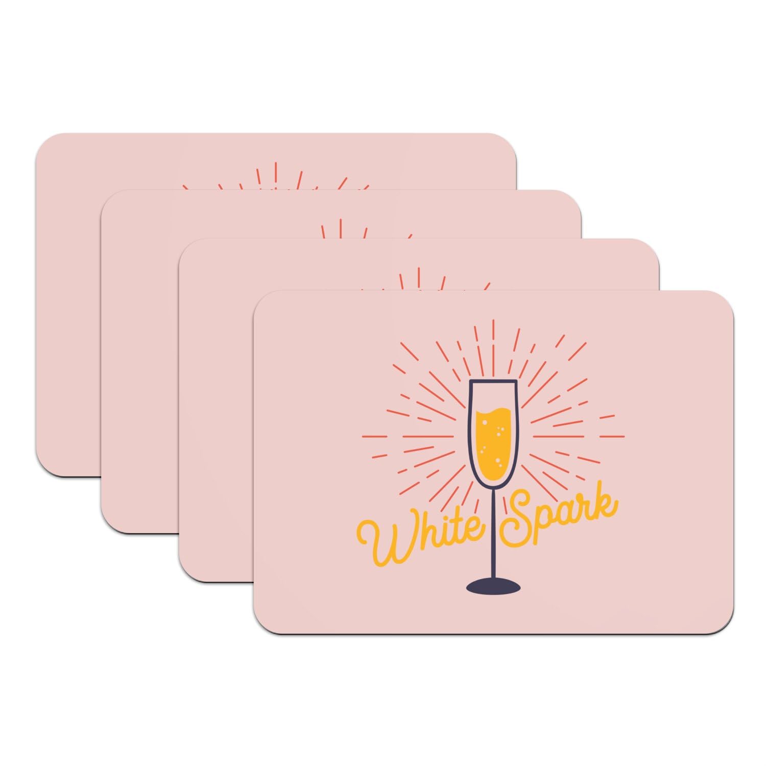 Sets de table rose antidérapants pour repas et apéritifs chic