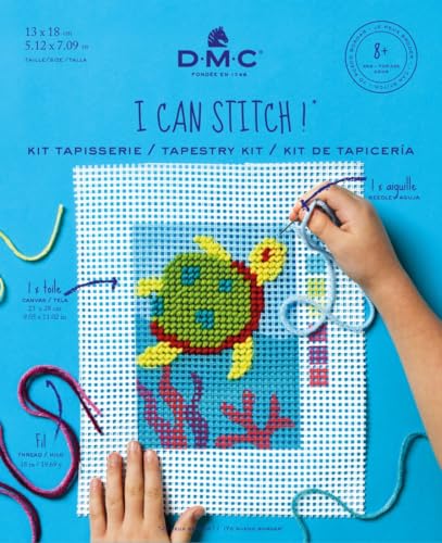 DMC - Kit canevas gros trous tortue