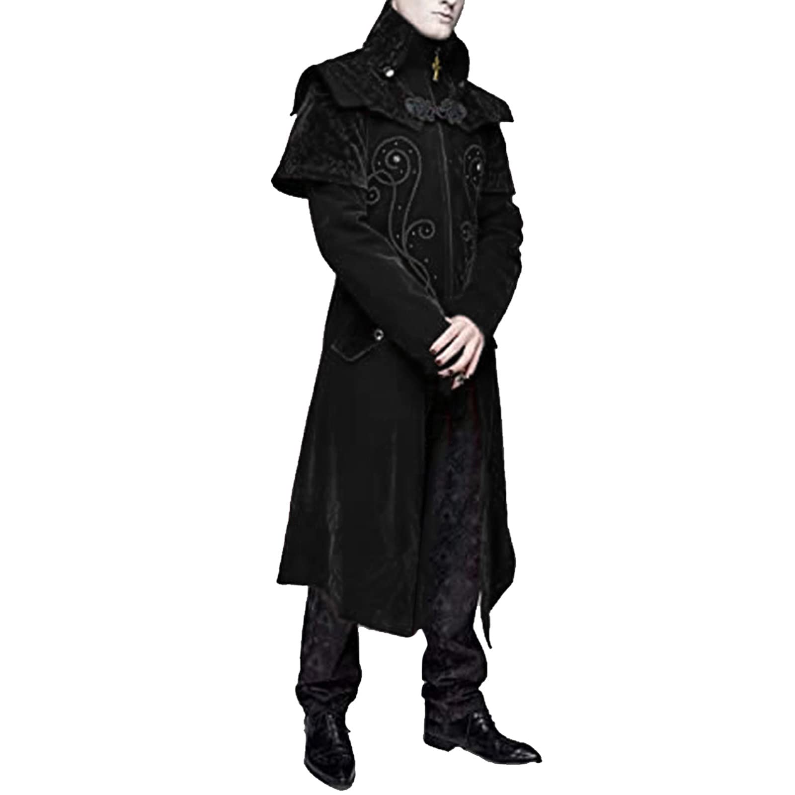 Gefomuofe Uomo Gothic Steampunk Frack Steampunk Gothic Vittoriano - copertina