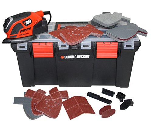Black & Decker KA1000T22A - Lijadora (Lijadora delta, Bolsa para el polvo, Velcro, 12000 RPM, 0,11 m², Corriente alterna)