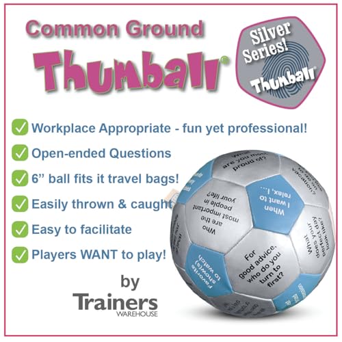 Image of Trainers Warehouse 6 inch Thumball Collection, 32 Prompts for Conversation, Team Building, Relationship and Training