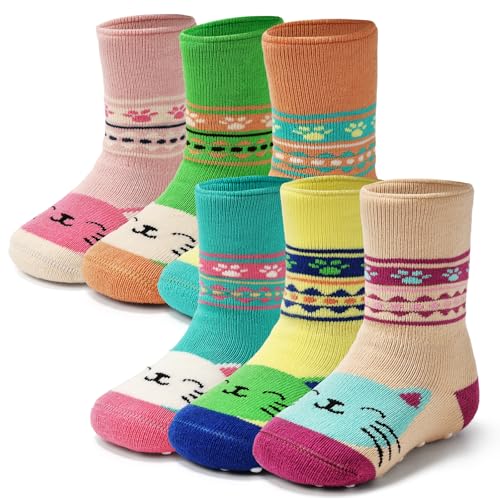 Chaussettes antidérapantes bébé pieds au chaud sans glisser coton épais