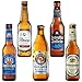 Non-Alcoholic European Beer Variety 5 Pack, Award Winning Beers from Munich, Erding, Barcelona and Bitburg w Phone/Tablet Holder & Recipes