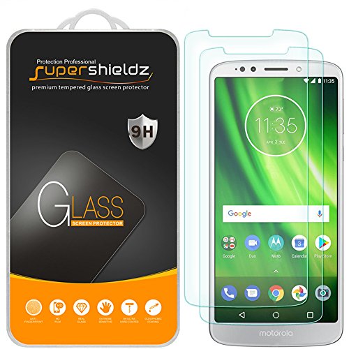 Supershieldz (2 Pack) Designed for Motorola (Moto G6 Forge) Tempered Glass Screen Protector, Anti Scratch, Bubble Free