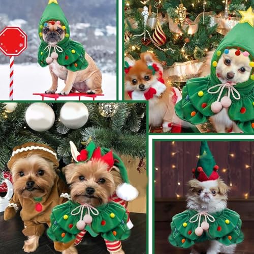Disfraz navideño gorro para perros fácil de usar miniatura 3