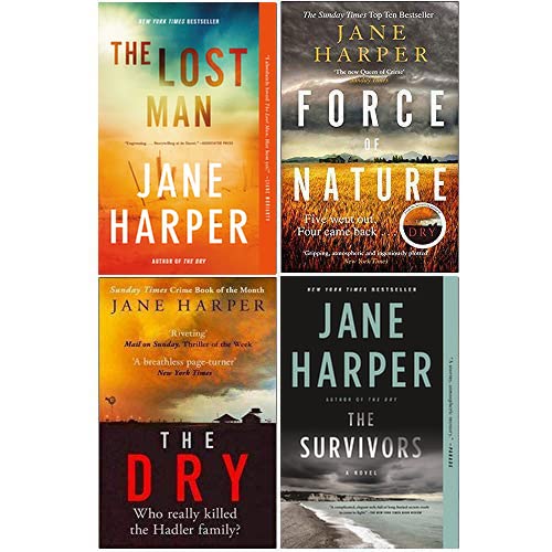 Jane Harper Collection 4 Books Set (The Lost Man, Force of Nature, The Dry, The Survivors) Paperback – January 1, 2021