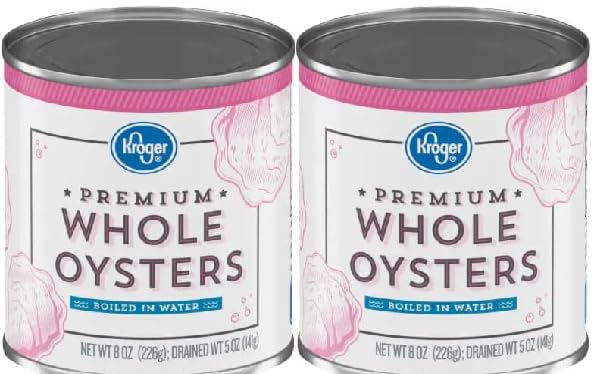 Generic (Pack Of 2) Premium Whole Oysters Boiled in Water 8 oz.