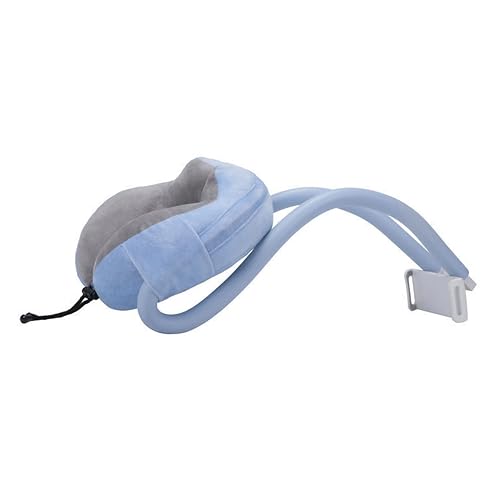 Glomora U Shaped Neck Pillow Phone Holder - 360° Rotation Lazy Bracket, Universal for Mobile Phone Tablet Home Travel Office - One Size - Light Blue