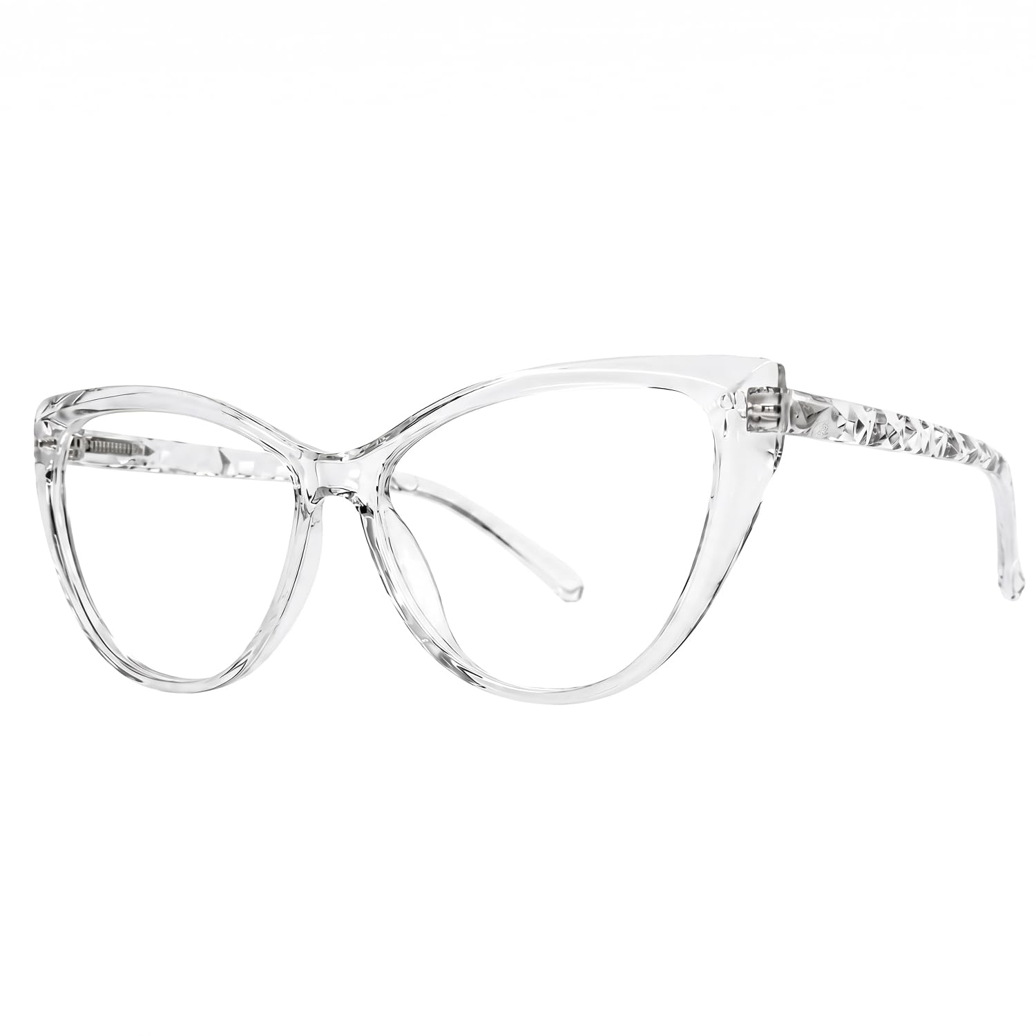 Blue Light Blocking Cat Eye Glasses for Women Transparent Frame Anti UV Protection Zero Power Computer Glasses Lightweight Optical Frame-image-37