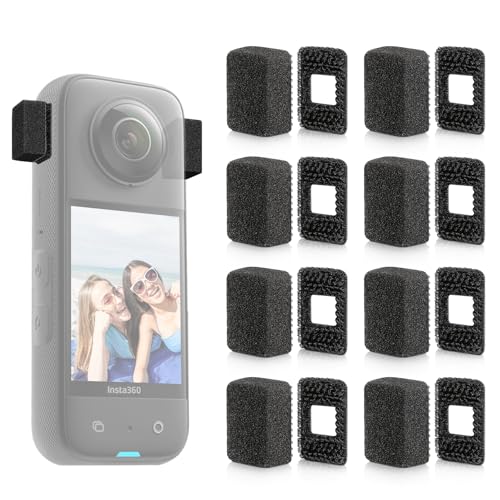YOUSHARES Bonnette Micro Anti Pop - Mousse Micro Anti Vent Anti Bruit Professionel Filtre en Mousse Compatible avec Caméra d'action Insta360 X4、Insta360 X3 pour Sport, Voyage (8 Pièces)
