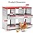 Chicken Nesting Boxes for Chicken Coop, 6 Compartments Wall-mountable Chicken Laying Boxes Easy Egg Collection with Ventilated Design, Weatherproof Galvanized Steel Metal Roosting Boxes