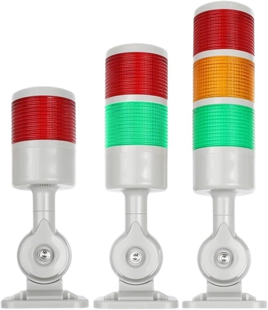 1 PCS 180 Stack Light LED Alarm Warning Light Industrial for Machine DC 12V 24V AC 110V 220V Steady Flashing Light(2 Layer AC 110V-220V)
