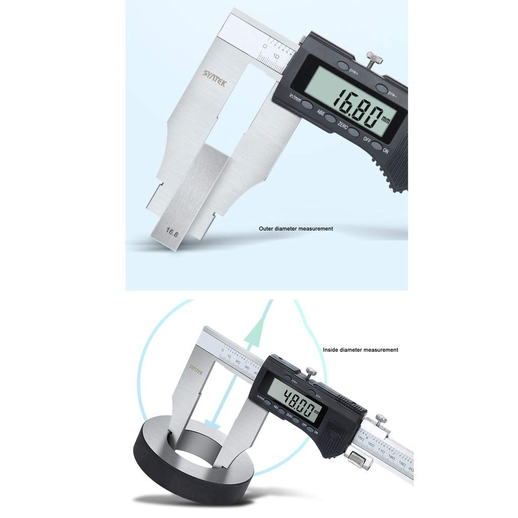 Zaciski Elektroniczny Cyfrowy zacisk ze stali nierdzewnej Vernier Caliper Wysokiej precyzji Przemysłowe narzędzia pomiarowe Zakres: 0-200mm