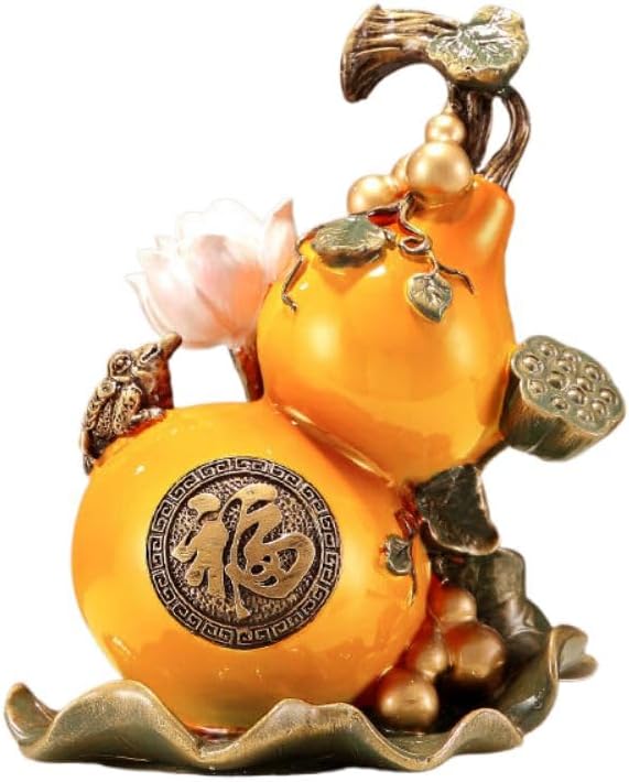 创意新中式葫芦 Brass Gourd for Feng Shui, Hu Lu/Office Bedroom Ornaments 摆件招财客厅 Living Room Office Bedroom Ornaments 玄关酒柜装饰品乔迁新居礼物高档摆放 - U434
