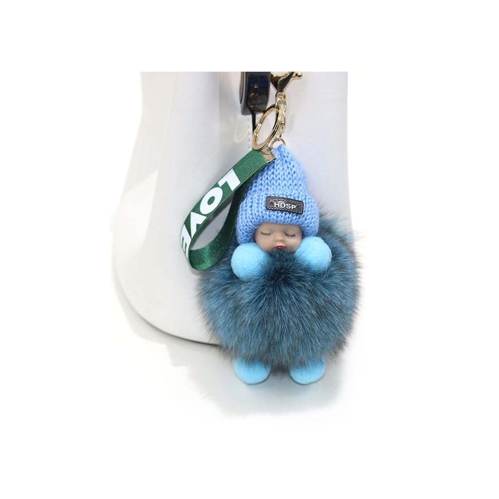 YPREWY Sleeping Baby Keychain Soft Small Decorations Charm Accessories Keyring Decorative Toy for Backpack Purse