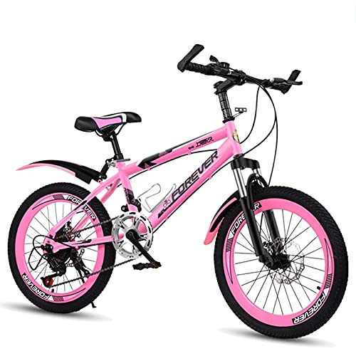 Gymqian Kinderfahrrad 18/20 Zoll Jungen Und Mädchen Radfahren, Geeignet Für Kinder 7-14 Jahre Alt, 4 Farben Fahrrad,Rosa,18 Zoll