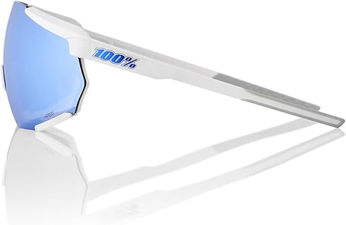 Miniatura 3 de 100% Racetrap 3.0 Sport Performance - Gafas deportivas y de ciclismo (blanco mate, lentes de espejo multicapa azul HiPER