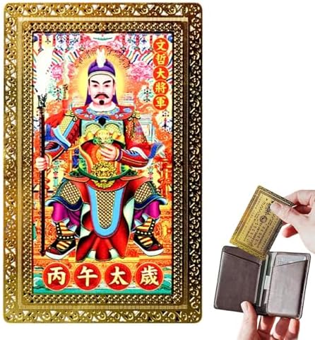 Tai Sui Card In Lega Di Alluminio E Magnesio – Anno Del Cavallo, Portafortuna, Ciondolo O Portachiavi, Design Tradizionale, Lucido E Resistente