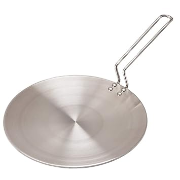 26cm Triply Stainless Steel Roti Tawa, Multi-Purpose Cooking Plate for Flatbreads, Electric Gas Induction Compatible, Dishwasher Safe