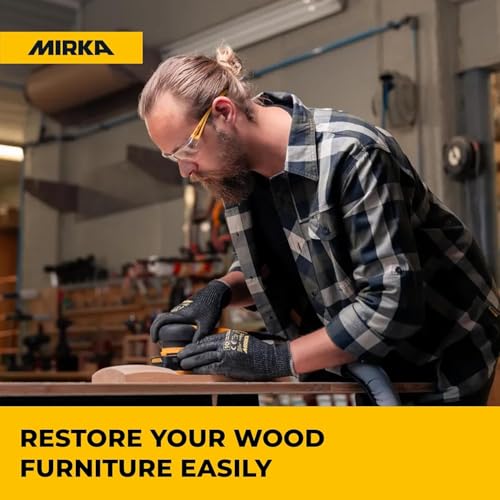 Image of Mirka Ultimax Ligno 3x4 in 180 Grit Wood Sanding Sheets Hook & Loop 50 Pack | Woodworking Sandpaper for Orbital Sanders with Multifit Holes, Fast, Even Cut and Dust Extraction on Hardwood and Softwood