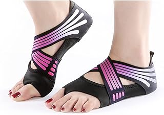 ヨガソックス 扁平足 姿勢 体幹 土踏まず シューズ 足裏サポーター トレーニング ジム エクササイズ バレエ (L, ピンク)