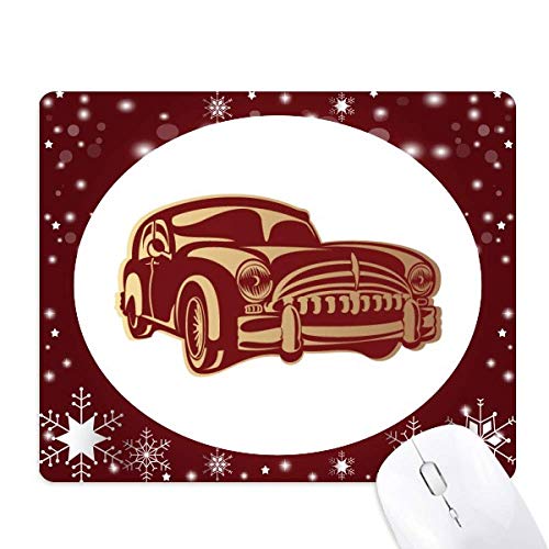 Tapis de souris voitures de collection cadeau idéal motif hivernal rouge profond