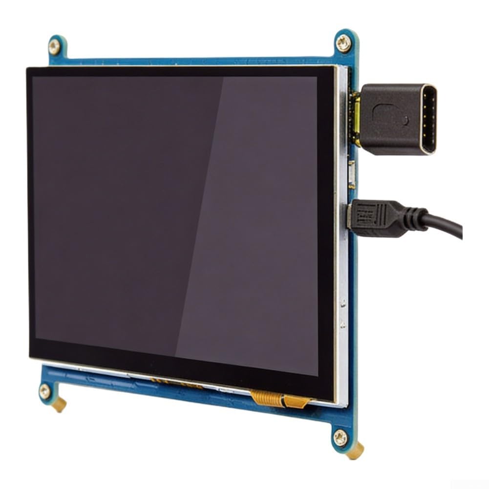 Display touch screen LCD da 7 pollici, 1024 x 600, con capacitivo a 5 punti | Per Raspberry Pi 3B/4B, ingresso, retroilluminazione separata, & Play per Raspbian Ubuntu per Windows, nero
