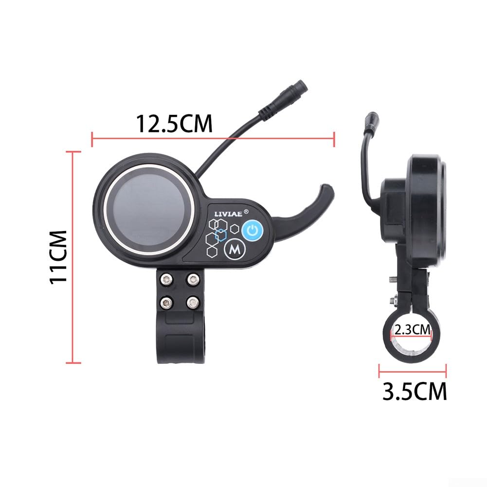 Écran LCD multifonction pour scooter électrique 6 broches pour contrôleur de scooter électrique Liviae