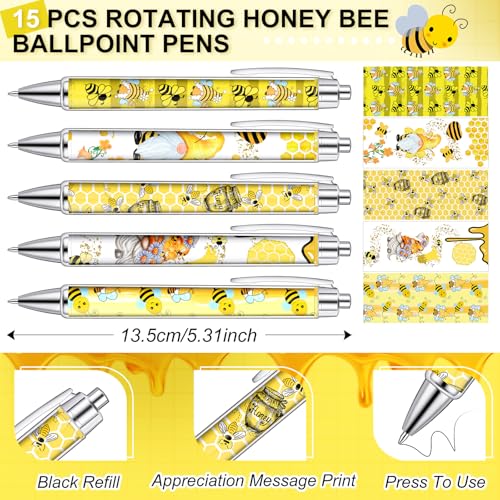 Bloc-notes et stylos abeille tournesol | Lot de 30 fournitures - 2