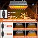 Chicken Coop Heating Lamp, 300W Brooder Heater for Chicks 6.23ft Cord UL Passed Adjustable Temp & Height with Aluminum Alloy Lampshade Suitable for Poultry Indoor Heater (Gray)