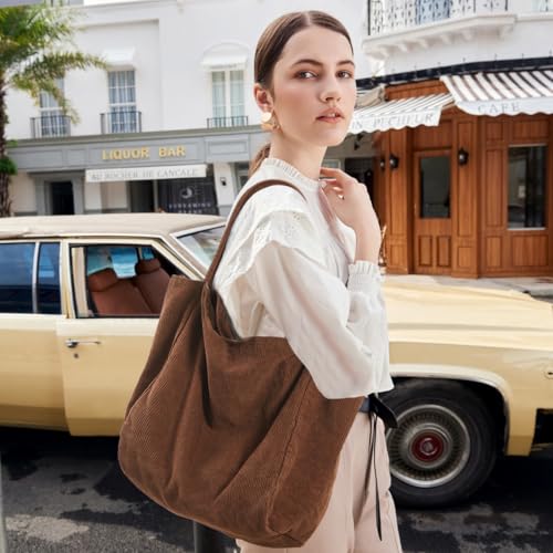Image of Canvas Tote Bag for Women Large Hobo Shoulder Bag for Work Travel Casual Message Bag Tote Purse handbags