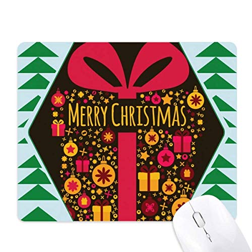 Tapis de souris green pine tree en caoutchouc noir le parfait cadeau de Noël