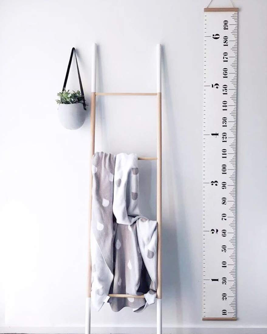 Repuhand Kids Growth Chart Portable Roll-up Children's Height Hanging Measure Chart Wall Decor for Kids Bedroom Nursery 79"x7.9"