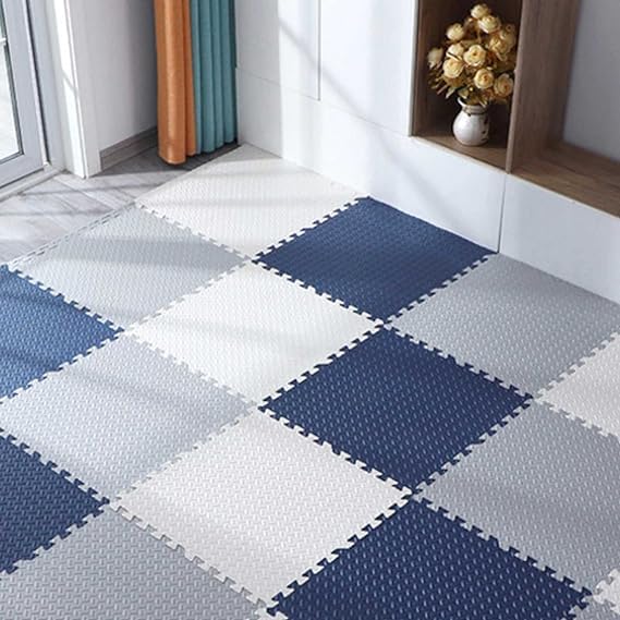 6 Pack Colorful Puzzle Exercise Floor Mat， EVA Foam Mats with Interlocking Floor Tiles,Protective Flooring Mats Interlocking for Home and Gym Equipment 60 * 60 * 2.5CM/23.6 * 23.6 * 0.98in