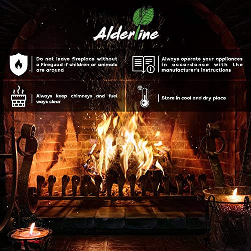 Alderline Premium Kiln-Dried Birch Hardwood Logs 20kg - Ready to Burn firewood - Smokeless fire logs for wood burners, Stoves, Fire Pits