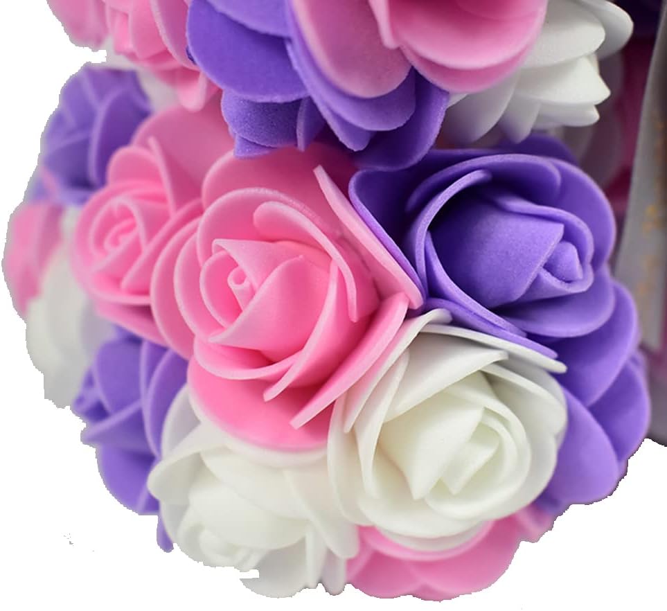 Hand Made Artificial Flowers Rose Bear Pure Color for Valentine Birthday and Mother's Day with a 10" Pink Gift Box (Multi Color-Pink Core) - Image 5