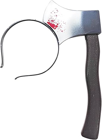 Halloween Axe Headband Scary Costume Accessories Halloween Bloody Knife Scissors Headband Funny Cosplay Headwear Through Head Axe