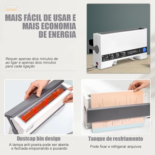 Máquina Elétrica de Encadernação Térmica A4, Máquina de Colagem de Documentos, Máquina de Encadernaç