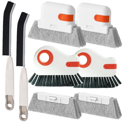 Window Sill Cleaner Tool - Hard Bristle Crevice Cleaning Brush,