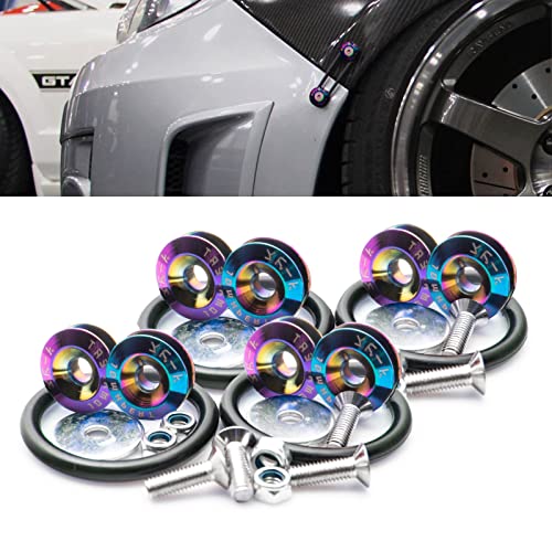 Xotic Tech JDM Quick Release Fasteners Compatible with Car Bumpers Trunk Fender Hatch Lids(NEO 8pcs)