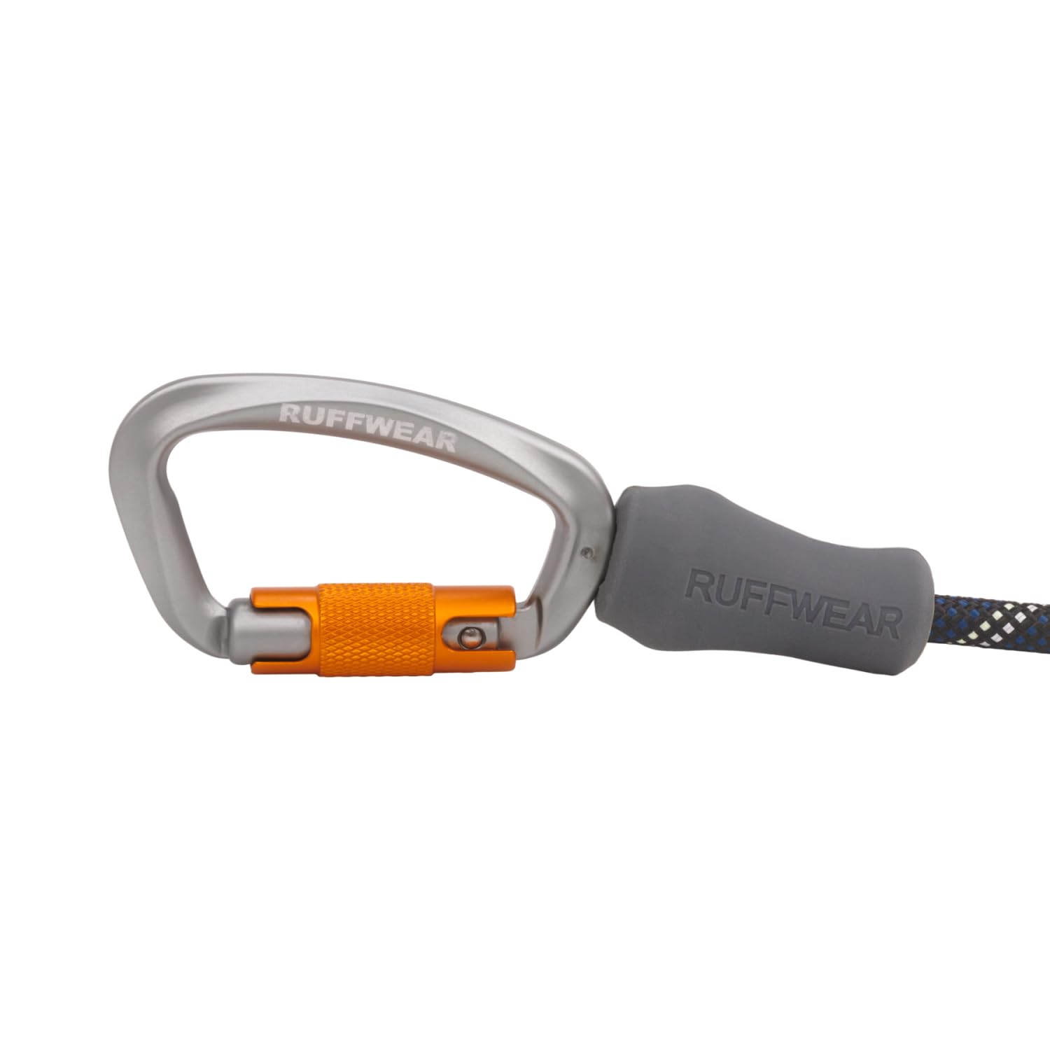 RUFFWEAR Knot-a-Long Kurze Hundeleine, kein Ziehen, 0,7 m Lange Hundeleine mit gepolstertem Griff, leichte und robuste Hundeleine, Anti-Tangle- und Anti-Pull-Hundetrainingsleine, Obsidianschwarz