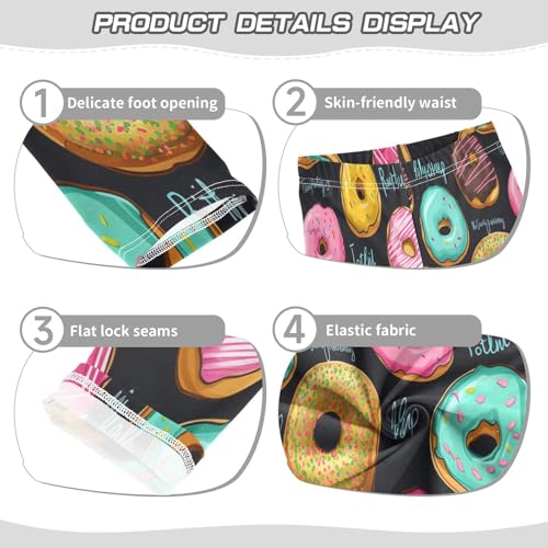 Bolaz Toddler Girls Leggings Printed Yoga Pants Leggings Yellow Pink Green Donut for Kids3