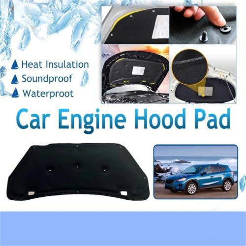 Alfombra insonorizada de capó para Mazda CX-5 KE, panel protector con aislamiento acústico térmico 4