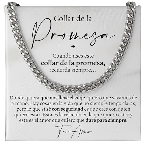 Love You This Much Collar de la Promesa - Regalo Sentimental para Novio, Cumpleaos y San Valentn